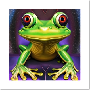Frogger Spirit Animal (3) - Trippy Psychedelic Frog Posters and Art